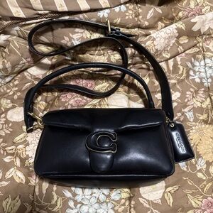 Coach Black Pillow Tabby 26 Leather Shoulder Bag with Signature 'C' Hardware